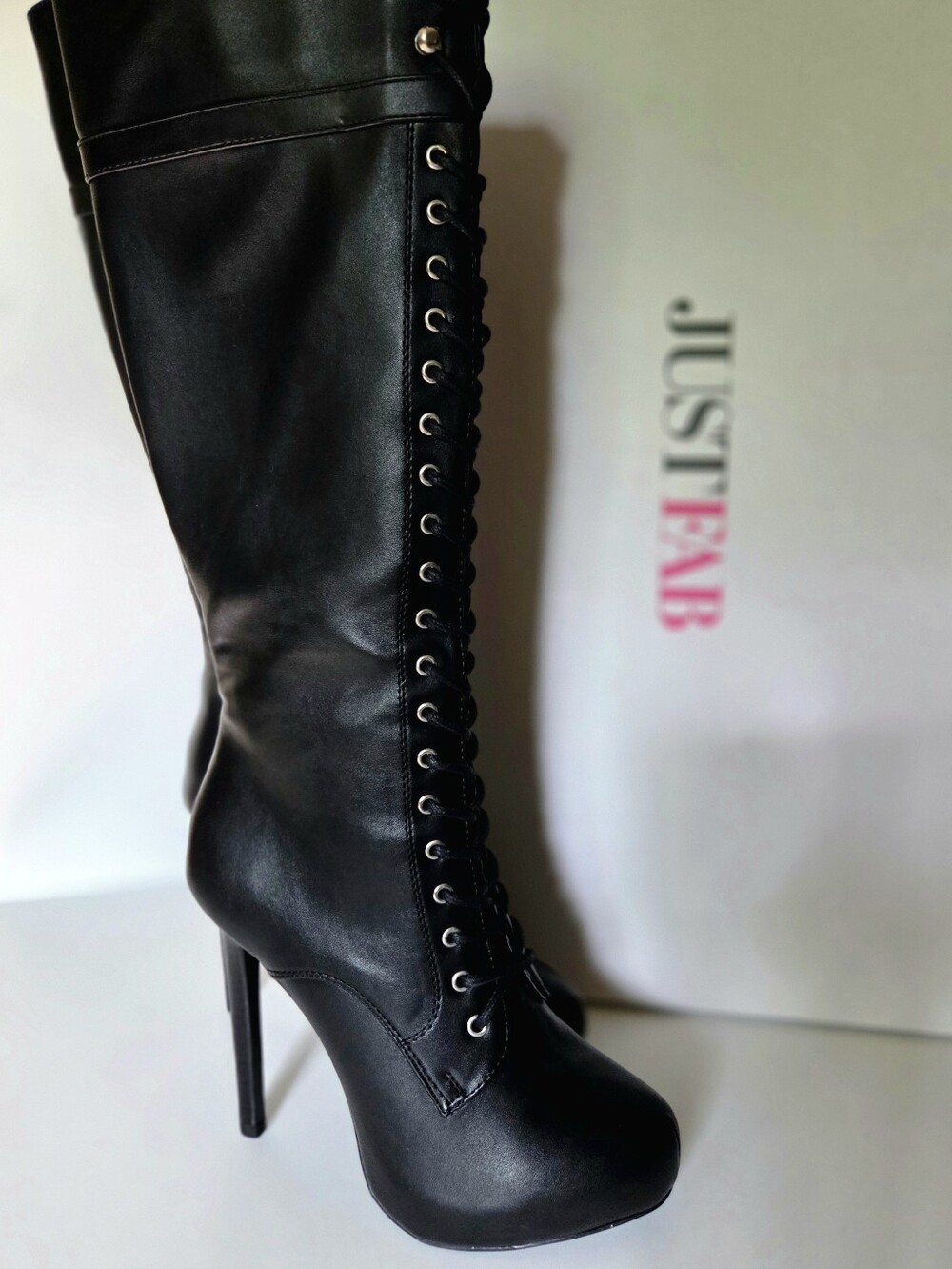 Caley " JustFab" Knee High Platform Boot